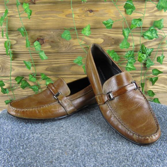 Bostonian Men's Loafer Brown Leather Size 9.5 Medium‎ Gently Used 2025 - Picture 1 of 6